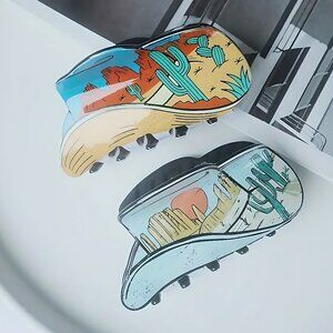 Pre-Packaged Western Desert Cowboy Hair Claw Clips | 3.46" x 1.57" Acrylic